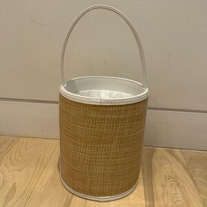 Raffia bucket bag